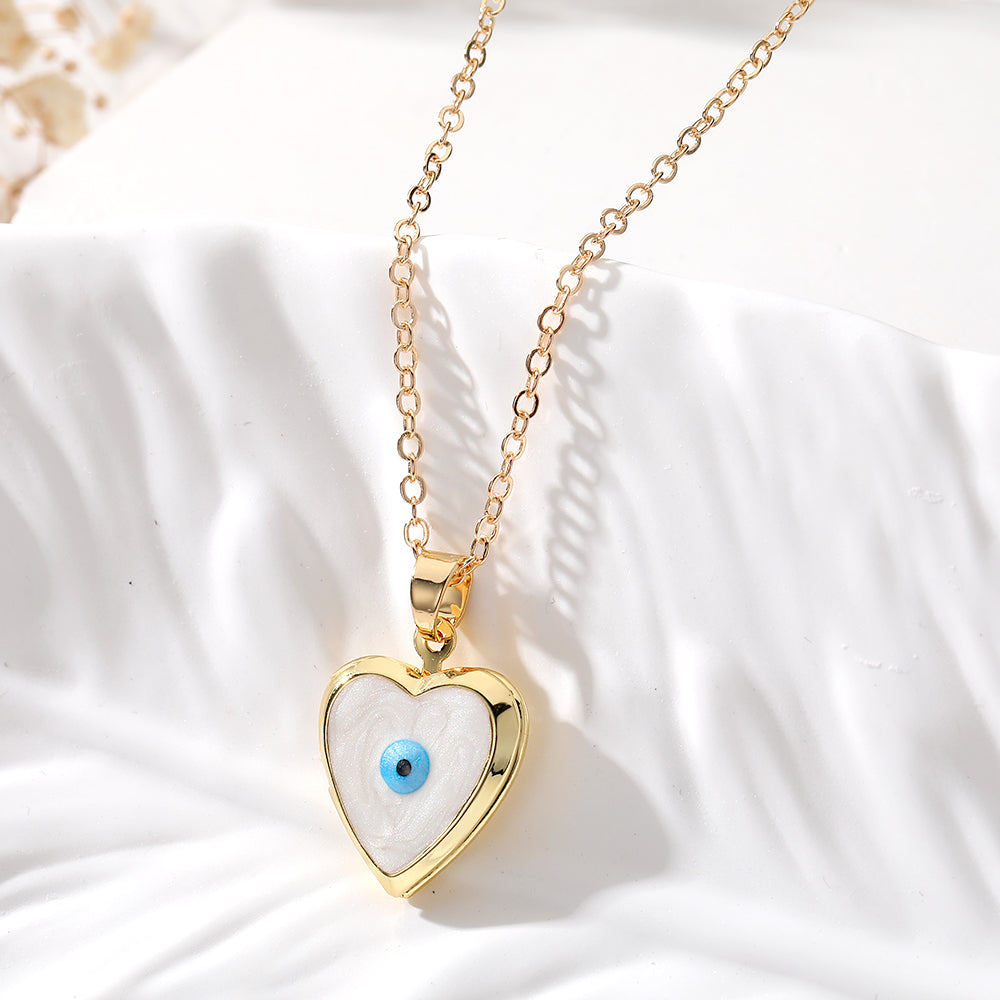 Casual Cute Simple Style Heart Shape Alloy Copper Pendant Necklace