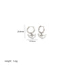 1 Pair Simple Style Solid Color Plating Stainless Steel 18k Gold Plated Drop Earrings