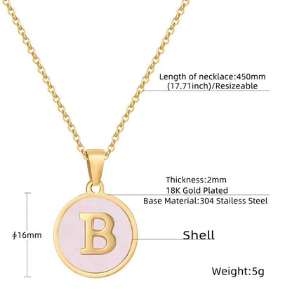 Fashion Letter Stainless Steel Titanium Steel Chain Pendant Necklace 1 Piece