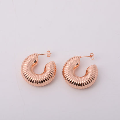 1 Pair Vintage Style Baroque Style Irregular Plating Stainless Steel 18k Gold Plated Ear Studs