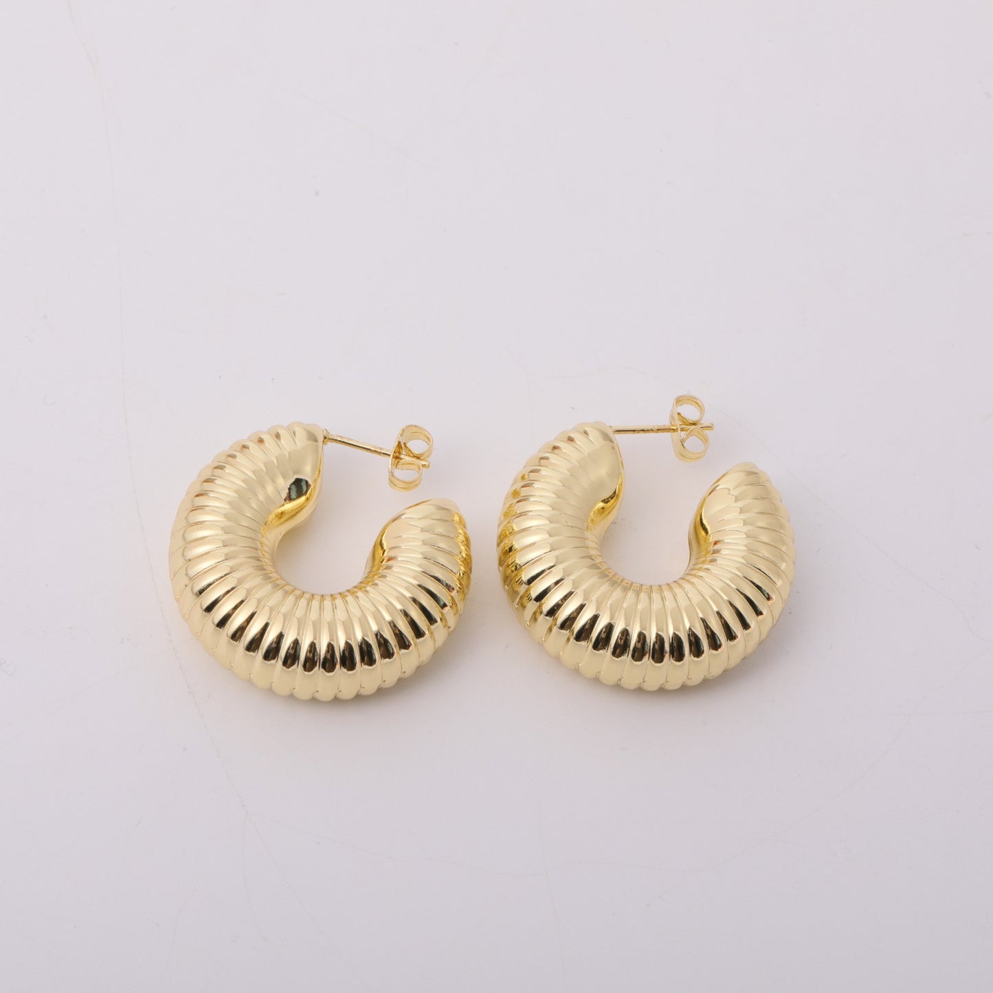 1 Pair Vintage Style Baroque Style Irregular Plating Stainless Steel 18k Gold Plated Ear Studs