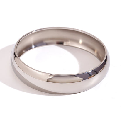 Simple Style Classic Style Solid Color Stainless Steel Plating 18k Gold Plated Bangle