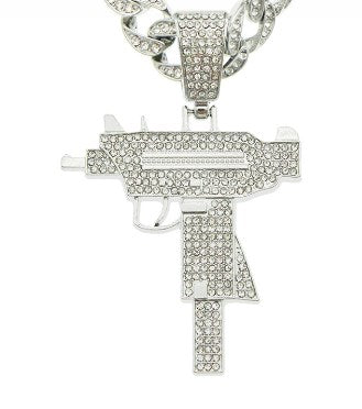 Hip-hop Solid Color Alloy Inlay Zircon Men's Pendant Necklace