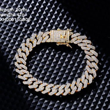 Hip-hop Rock Simple Style Twist Alloy Plating Metal Button Inlay Rhinestones 18k Gold Plated Gold Plated Silver Plated Unisex Bracelets