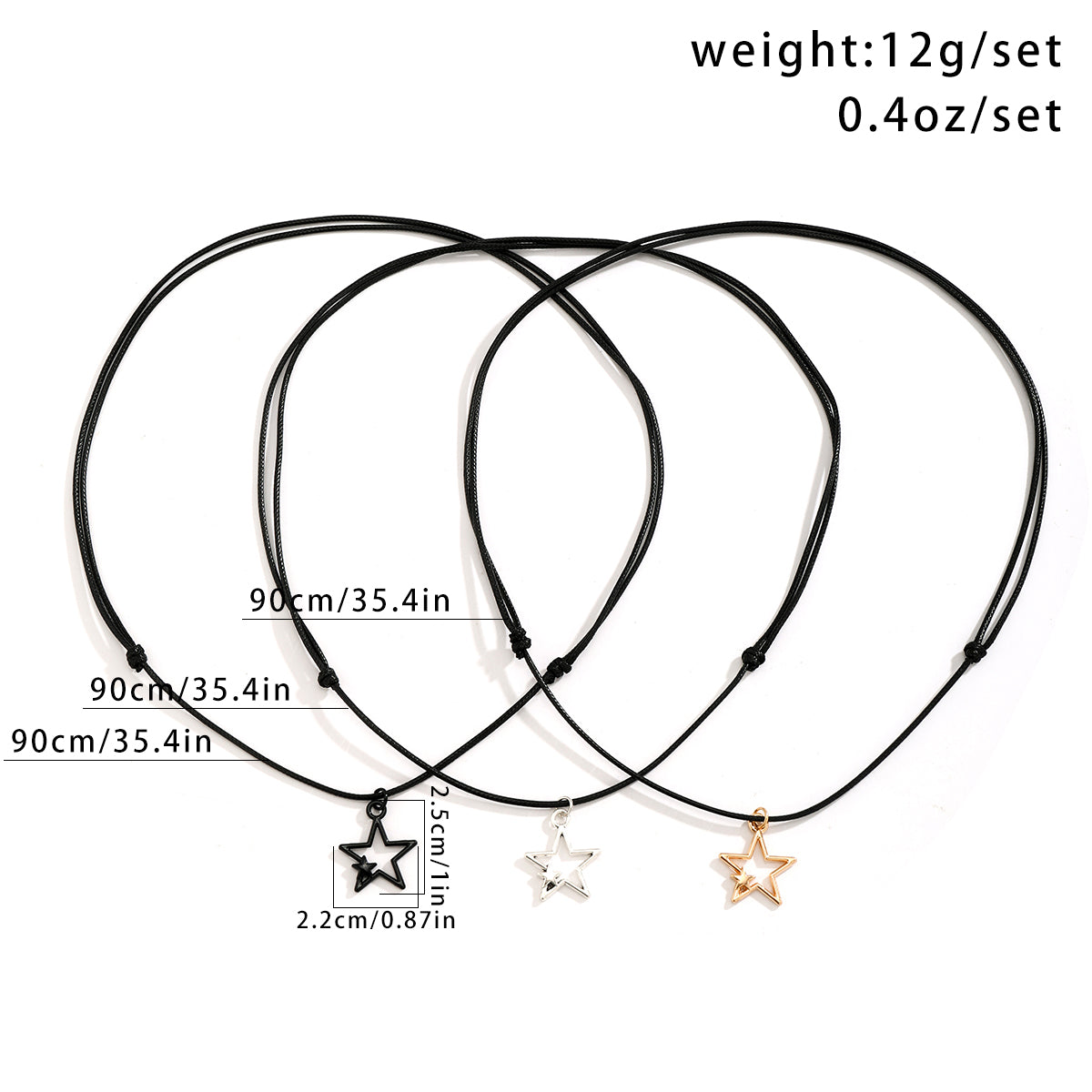 Casual Simple Style Commute Star Alloy Leather Wax Line Hollow Out Women's Pendant Necklace