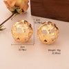 1 Pair Elegant Simple Style Artistic Irregular Round Plating Three-dimensional Hollow Out Copper 18k Gold Plated Ear Studs