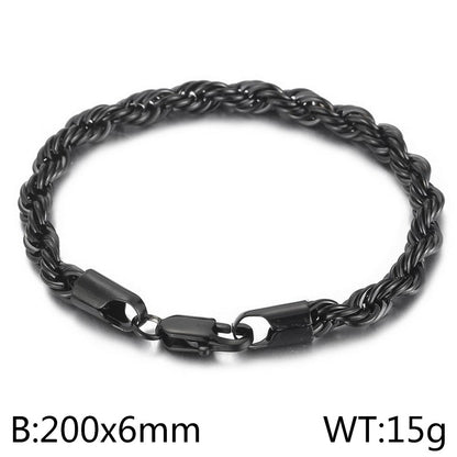 Simple Style Twist Stainless Steel Plating Bracelets