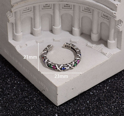 Simple Style Classic Style Color Block Copper Inlay Rhinestones Rings