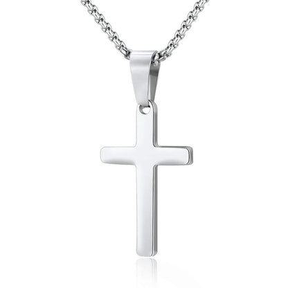 Vintage Style Simple Style Cross Stainless Steel Plating Pendant Necklace