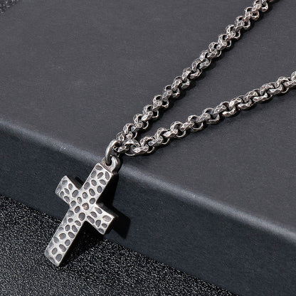 Hip-hop Retro Cross Titanium Steel Bracelets Necklace