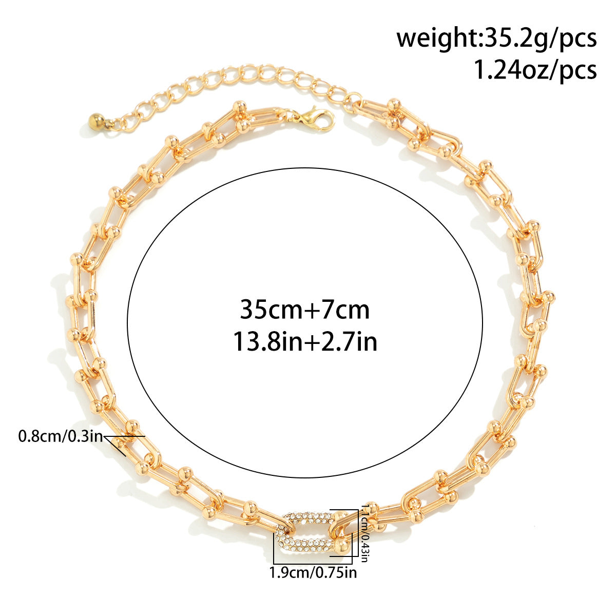 Modern Style Shiny Solid Color Alloy Iron Copper Plating Inlay Rhinestones 18k Gold Plated Women's Bracelets Necklace