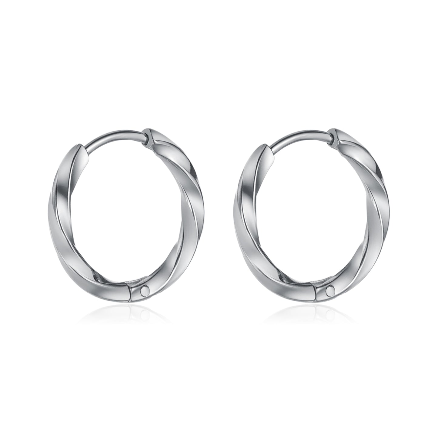 1 Pair Ig Style Modern Style Round Plating Stainless Steel 18k Gold Plated Earrings