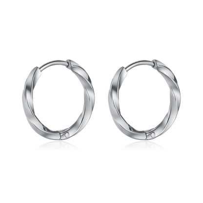 1 Pair Ig Style Modern Style Round Plating Stainless Steel 18k Gold Plated Earrings