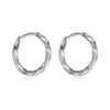 1 Pair Casual Modern Style Spiral Stripe Irregular Metal Stainless Steel Hoop Earrings