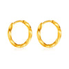 1 Pair Casual Modern Style Spiral Stripe Irregular Metal Stainless Steel Hoop Earrings