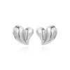 1 Pair Simple Style Heart Shape Plating Copper Gold Plated Ear Studs