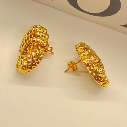 1 Pair Ig Style Retro Geometric Plating Stainless Steel 18k Gold Plated Ear Studs