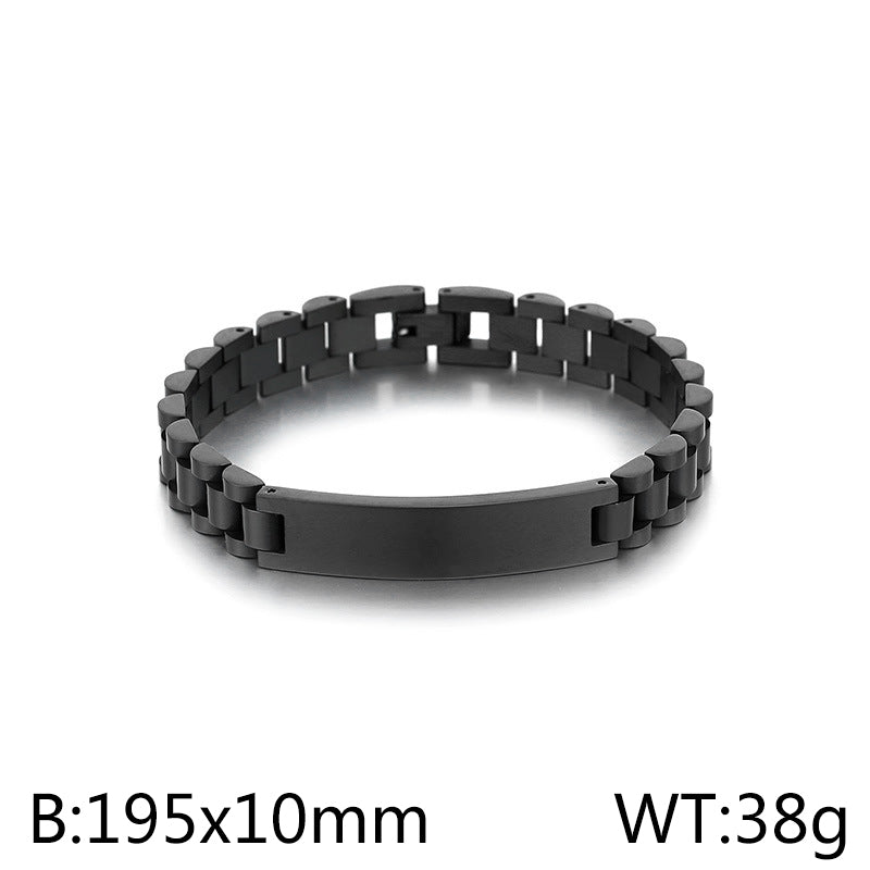 Casual Retro Solid Color Titanium Steel Plating Bracelets