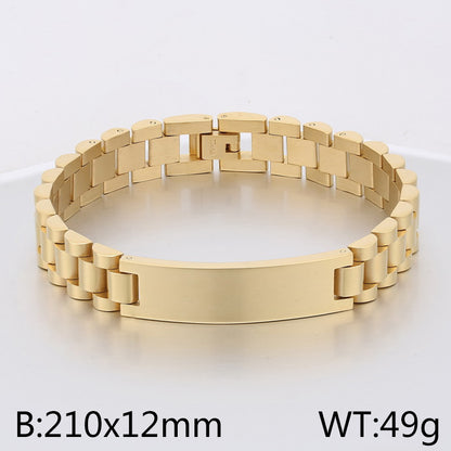 Casual Retro Solid Color Titanium Steel Plating Bracelets