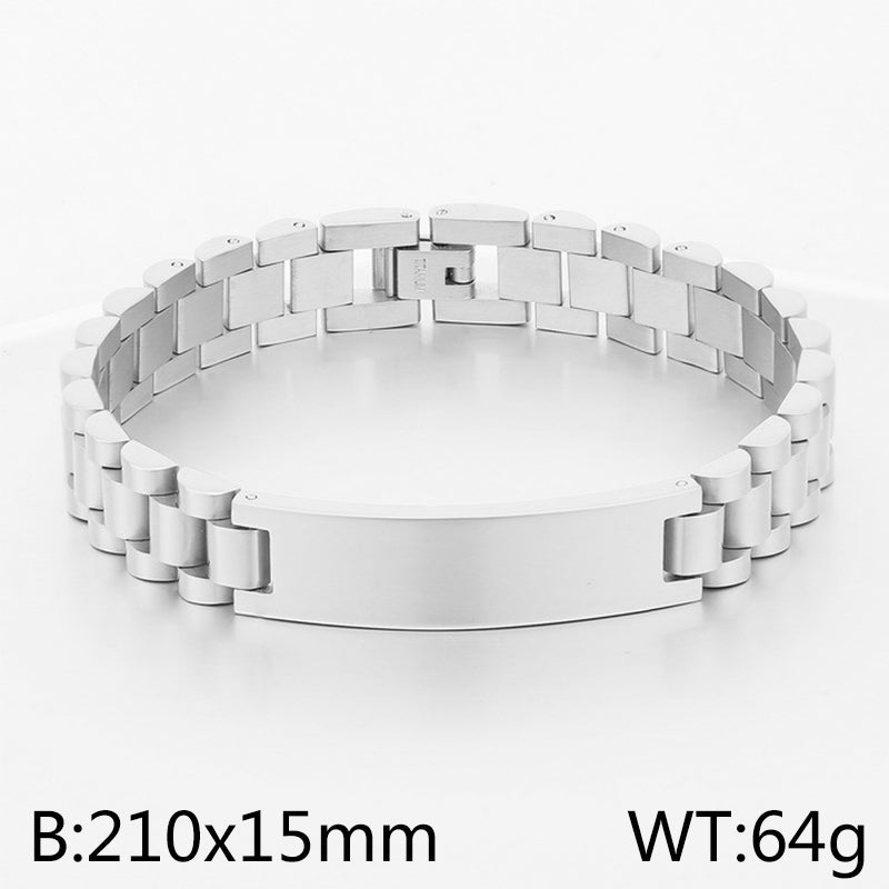 Casual Retro Solid Color Titanium Steel Plating Bracelets