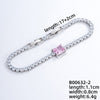 Ig Style Casual Simple Style Square Copper Plating Chain Inlay Zircon Bracelets