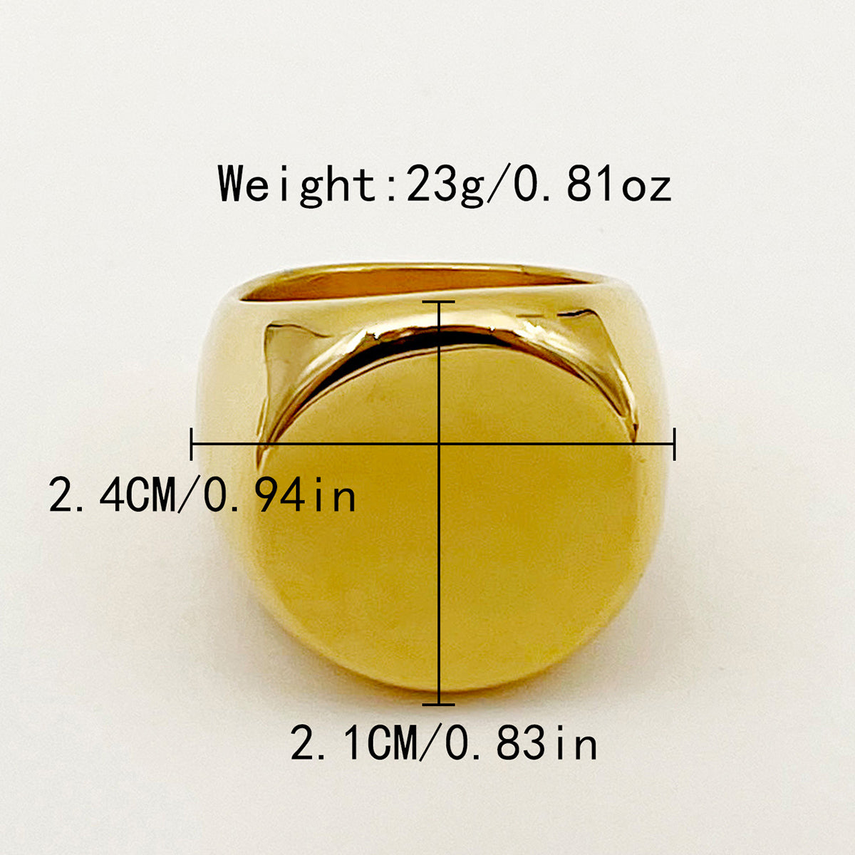 Ig Style Simple Style Geometric Stainless Steel Plating 18k Gold Plated Rings