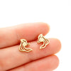 1 Pair Simple Style Artistic Human Face Polishing Plating Stainless Steel 18k Gold Plated Ear Studs