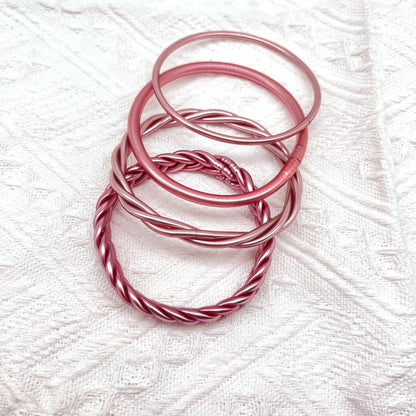 Simple Style Solid Color Plastic Braid Unisex Wristband