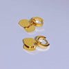 1 Pair Elegant Simple Style Heart Shape Plating Titanium Steel 18K Gold Plated Drop Earrings