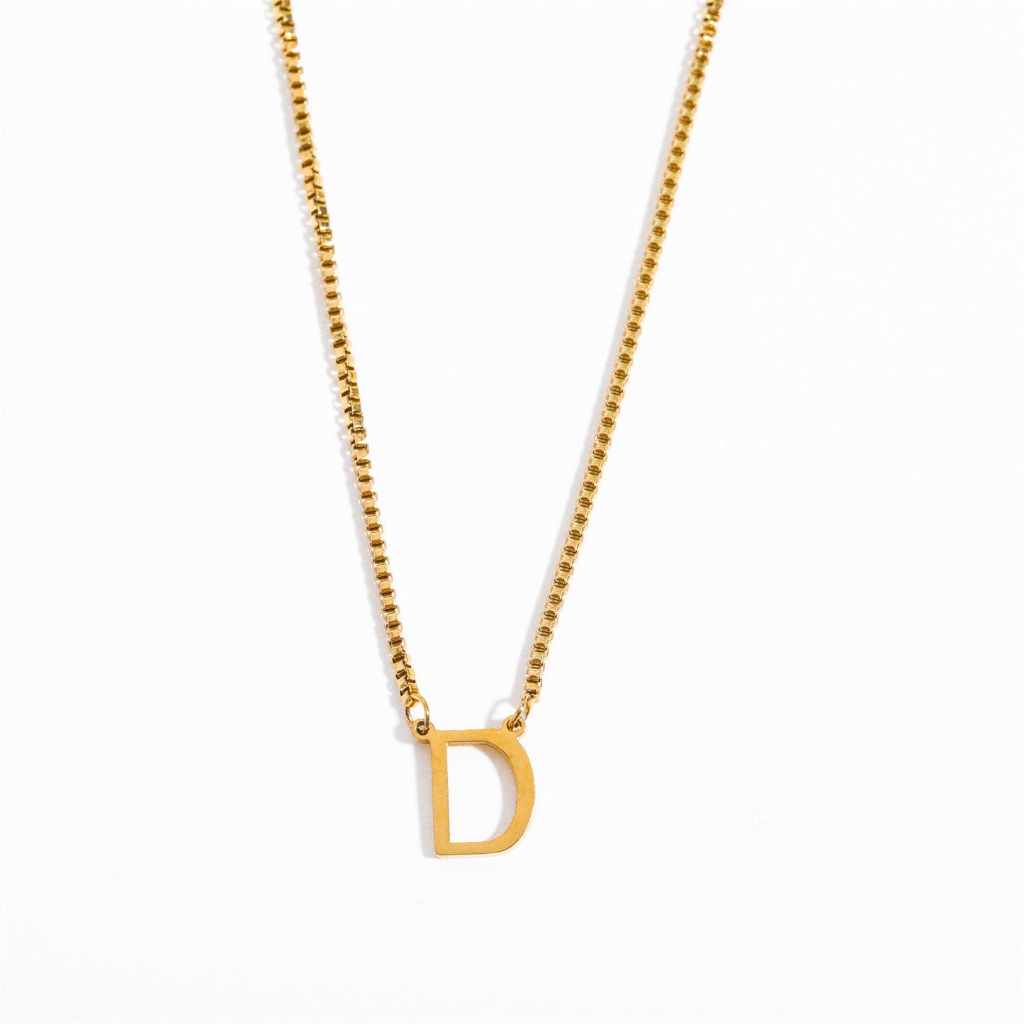 Simple Style Letter Titanium Steel 18k Gold Plated Pendant Necklace