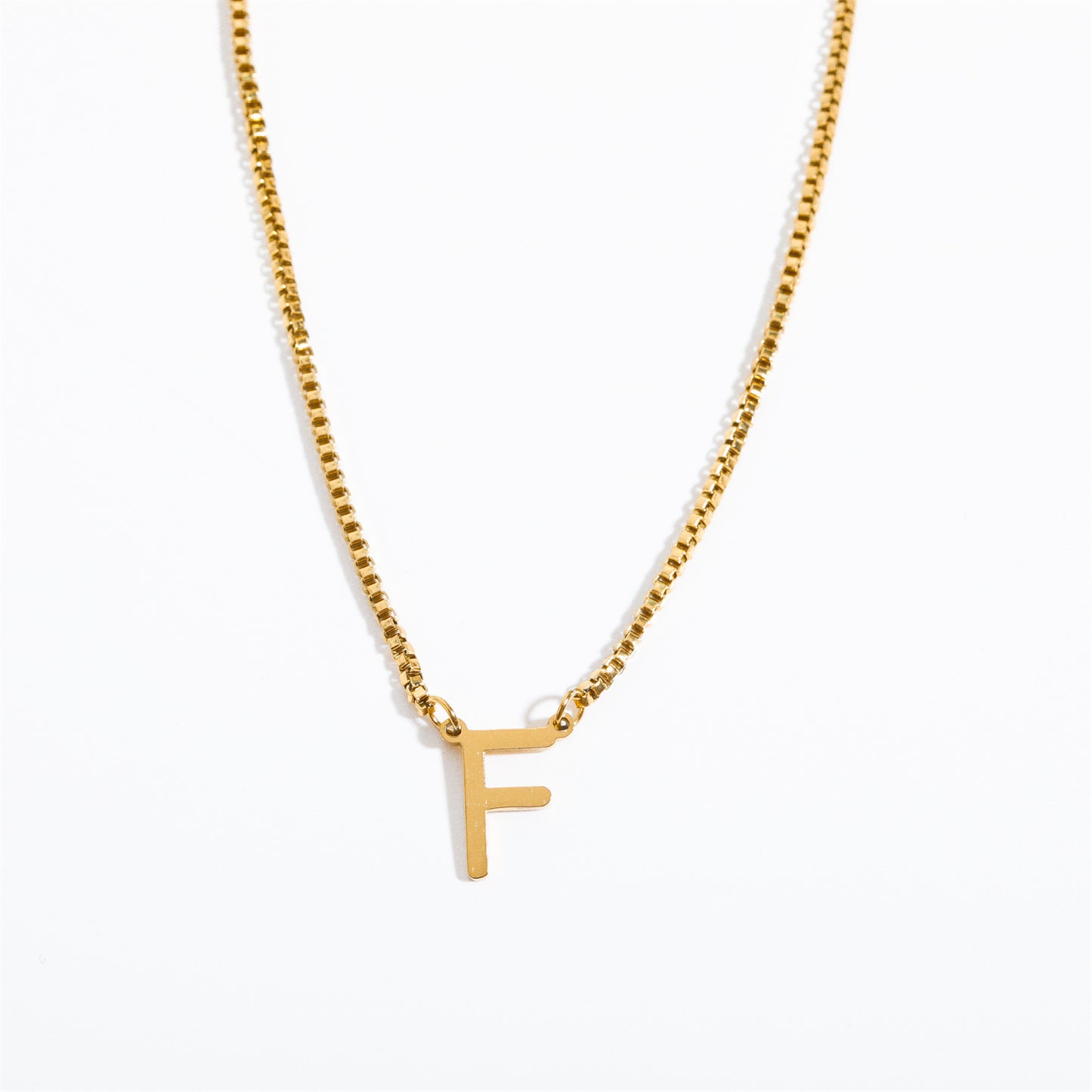 Simple Style Letter Titanium Steel 18k Gold Plated Pendant Necklace