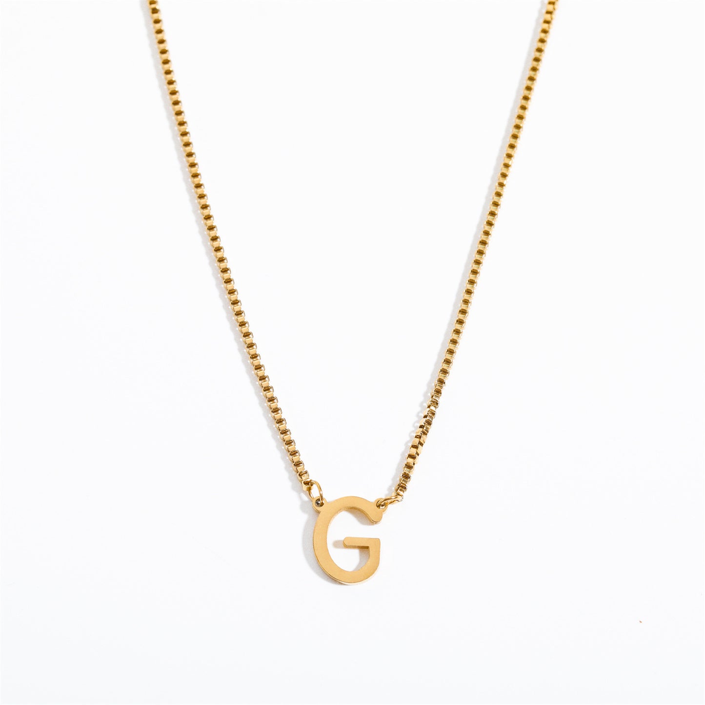 Simple Style Letter Titanium Steel 18k Gold Plated Pendant Necklace