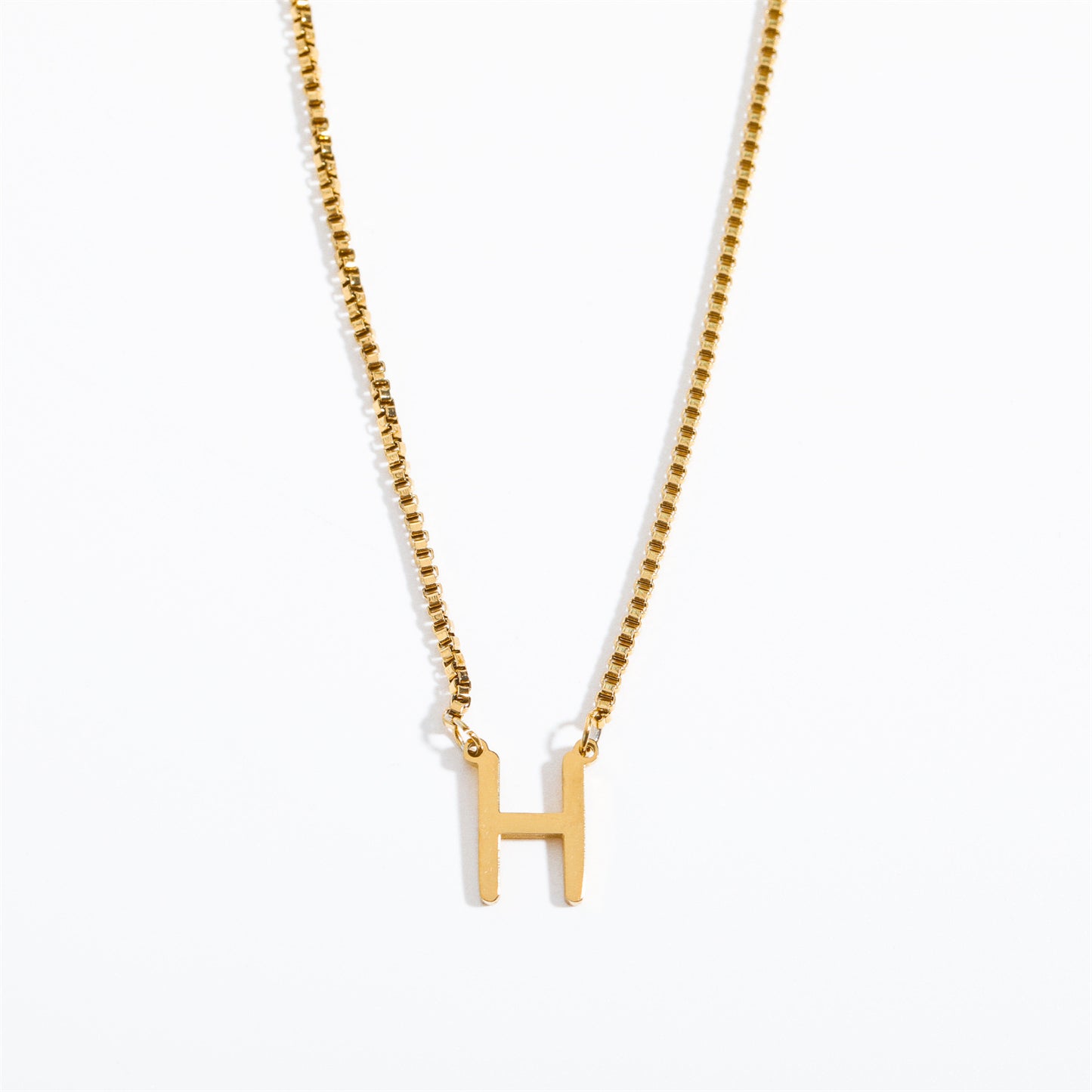 Simple Style Letter Titanium Steel 18k Gold Plated Pendant Necklace