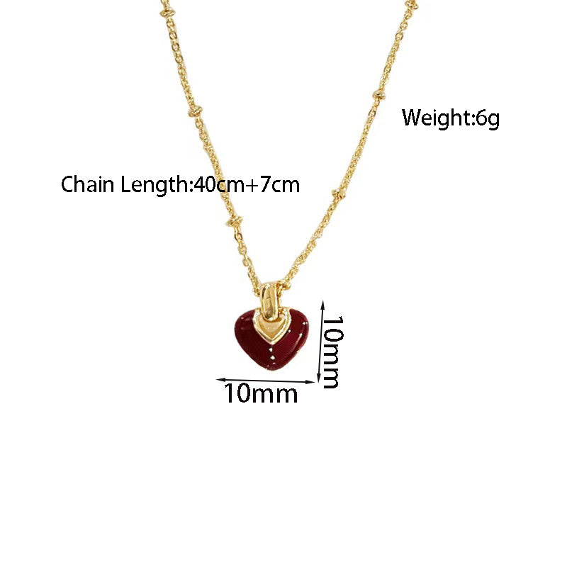 Romantic Heart Shape Alloy Plating Gold Plated Women's Pendant Necklace