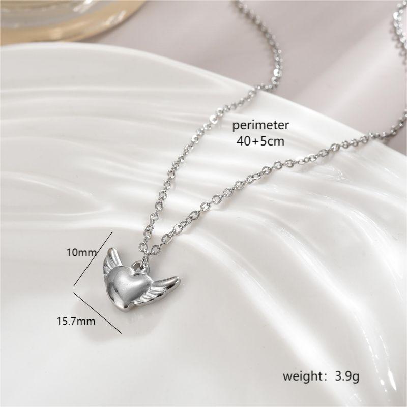 Simple Style Star Heart Shape Bow Knot Stainless Steel Polishing Plating 18k Gold Plated Pendant Necklace