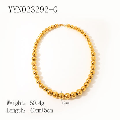 Ig Style Vintage Style Color Block Stainless Steel Plating 18k Gold Plated Bracelets Necklace