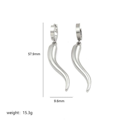 Simple Style Chili Stainless Steel Plating 18k Gold Plated Drop Earrings