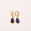 1 Pair Simple Style Water Droplets Plating Inlay Stainless Steel Birthstone 18k Gold Plated Drop Earrings