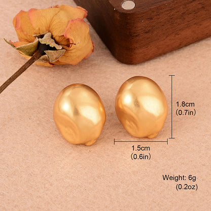 1 Pair Simple Style Irregular Crochet Lace Copper 18k Gold Plated Ear Studs