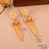 1 Pair Ig Style Flower Umbrella Copper 18k Gold Plated Drop Earrings