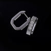 1 Pair Simple Style Classic Style Square Polishing Inlay Stainless Steel Zircon Earrings