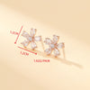 1 Pair Simple Style Shiny Flower Plating Inlay Copper Zircon Gold Plated Ear Studs