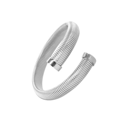 Simple Style Solid Color Stainless Steel Bangle