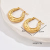 1 Pair Casual Simple Style Classic Style Round Stainless Steel Earrings