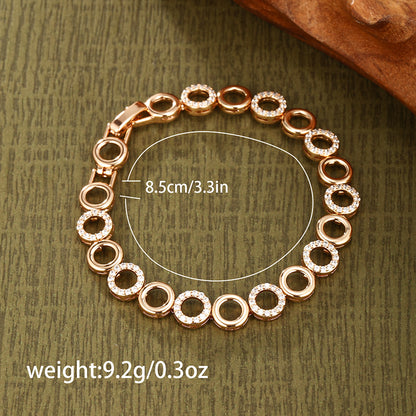 Luxurious Xuping Geometric 18k Gold Plated Artificial Diamond Alloy Wholesale Bracelets