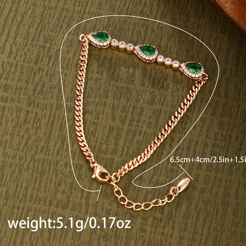 Luxurious Xuping Geometric 18k Gold Plated Artificial Diamond Alloy Wholesale Bracelets