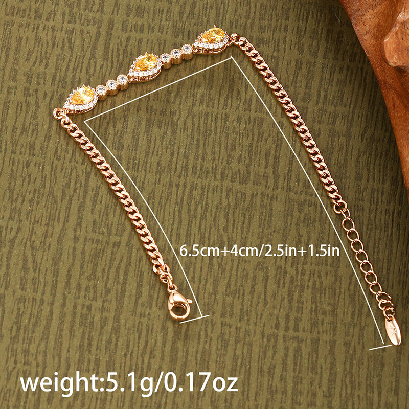 Luxurious Xuping Geometric 18k Gold Plated Artificial Diamond Alloy Wholesale Bracelets