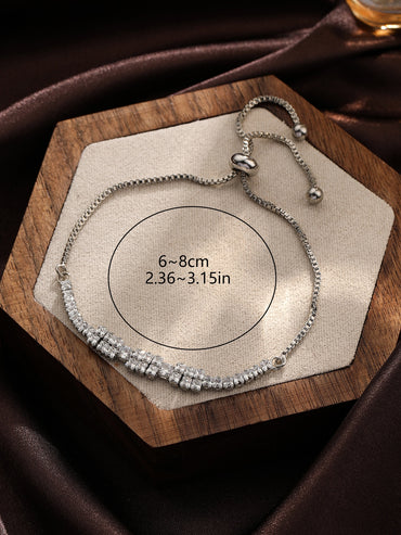 Elegant Bow Knot Copper Inlay Zircon 18k Gold Plated Bracelets