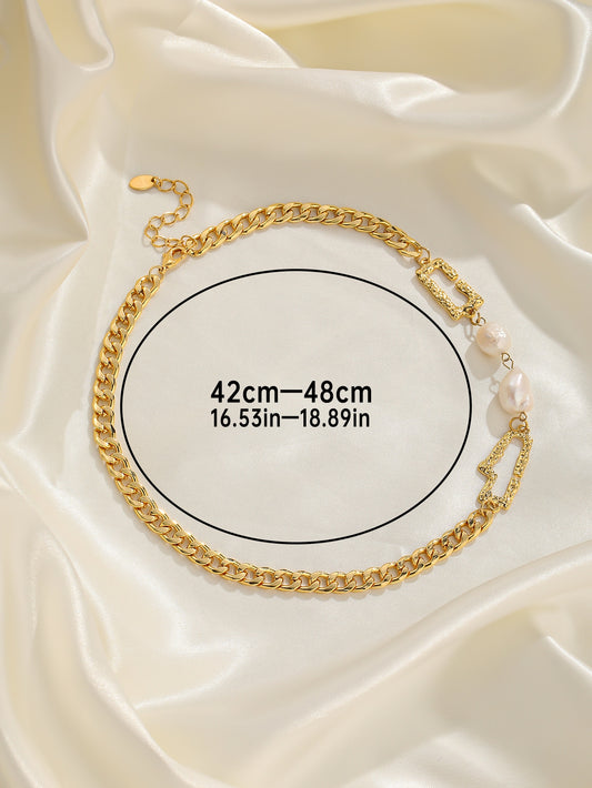 Elegant Hip-hop Geometric Copper Plating Pearl 18k Gold Plated Silver Plated Bracelets