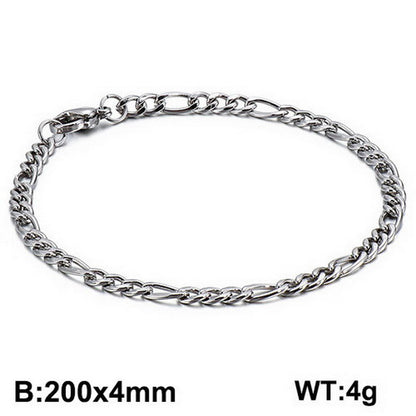 1 Piece Hip-hop Round Stainless Steel Bracelets